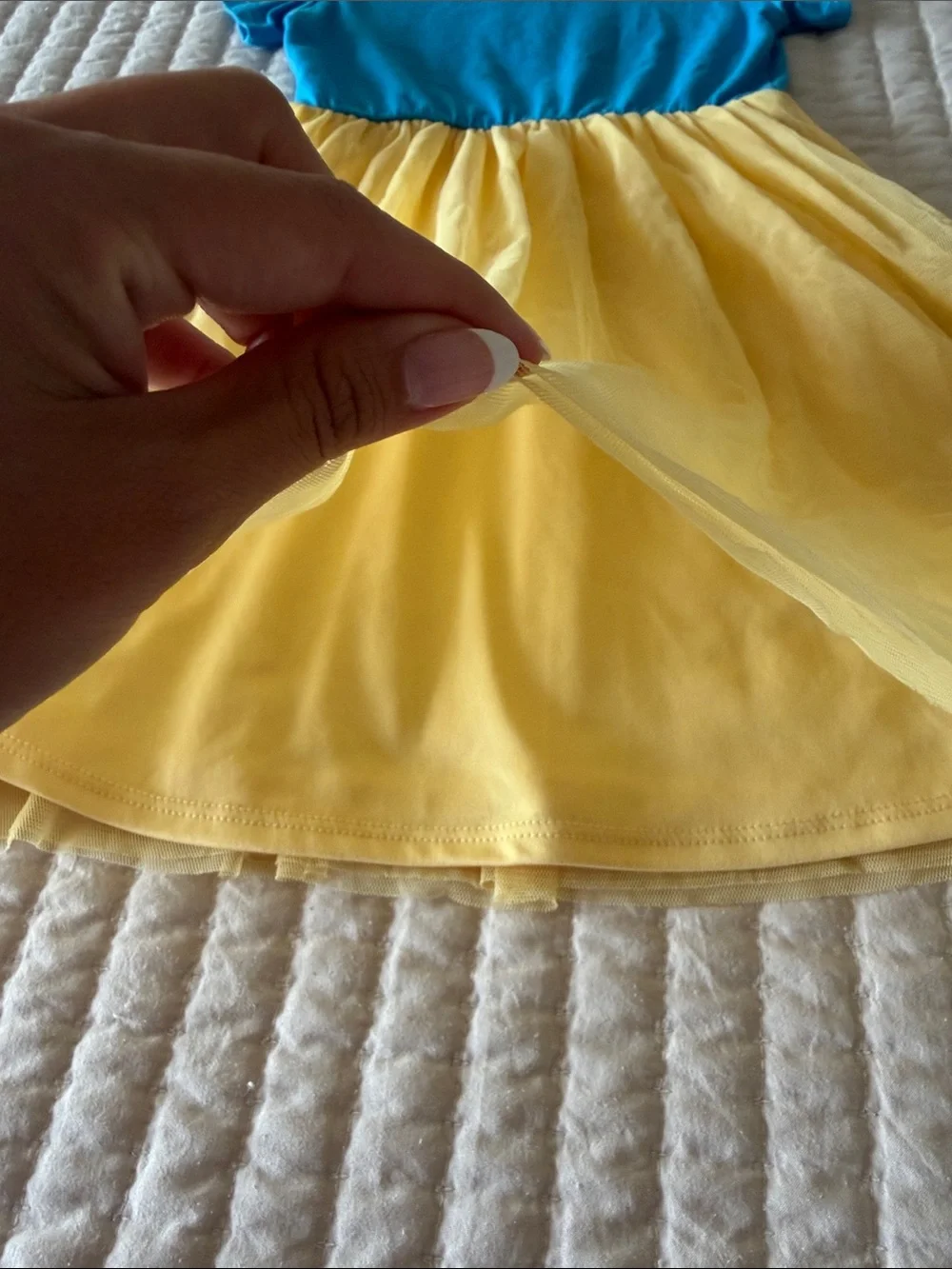 Old Navy Blue Top with Yellow Tulle Skirt Girls' Dress